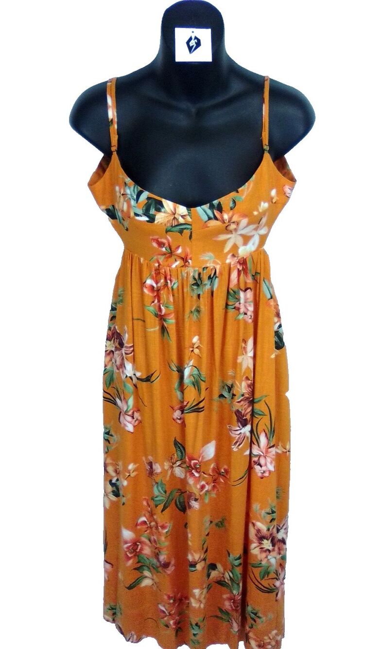 Leekeway Women's Summer Sleeveless Boho Halter Beach Dress Open Back Large - Picture 6 of 6